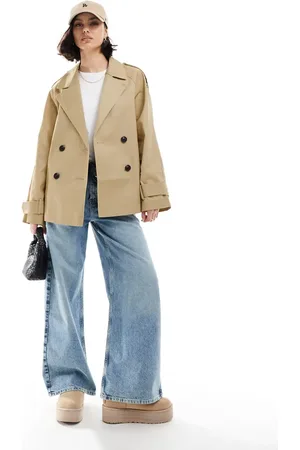 ASOS Kort trenchcoat-Neutral