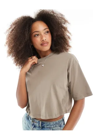 JJXX Beige oversized cropped T-shirt-Neutral