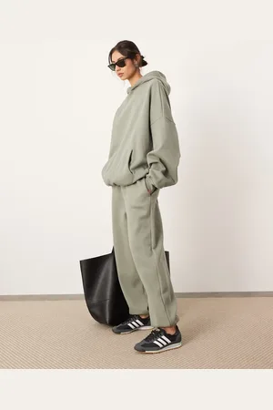ASOS Premium - Olivengrønne oversized joggingbukser i kraftig kvalitet