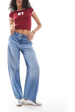 Cotton On Cotton On - Lyseblå jeans med barrel-ben
