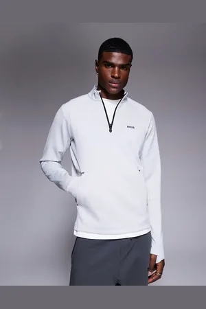 HUGO BOSS Active - sweatshirt med halv lynlås