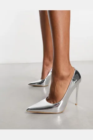 Simmi London Simmi London - Agathia - Pumps i sølvfarve med spejleffekt