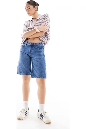 Monki Imoo - jorts med lav talje i denim