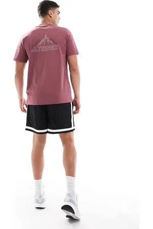 adidas Adidas - Outdoor Terrex - T-shirt med logo på brystet-Rød