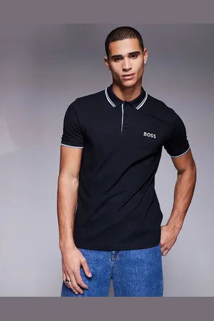 HUGO BOSS Paddy Pro - polo med kantdetaljer i piqué i Regular Fit
