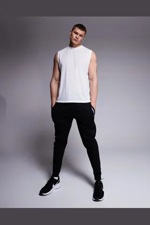 HUGO BOSS BOSS - Bodywear - Sorte joggingbukser med autentisk stribelogo