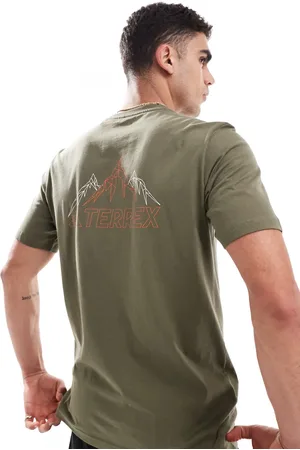 adidas Adidas Outdoor - Terrex - Olivengrøn T-shirt med logo på brystet