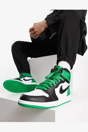 Jordan AJ 1 Retro High OG - Sorte og grønne sneakers