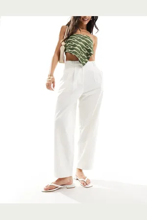ASOS Hvide barrel-chinos med knapdetalje