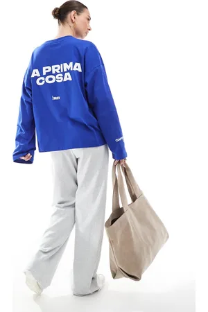 Pull&Bear Og langærmet T-shirt med 