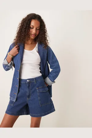 ASOS Dad-shorts i denim med lommedetaljer
