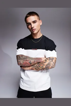 HUGO BOSS HUGO Bodywear - Amsterdam - Hvid T-shirt med farveblok