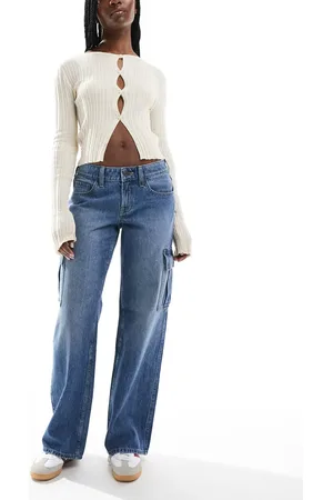 Hollister Lavtaljede cargojeans i vask