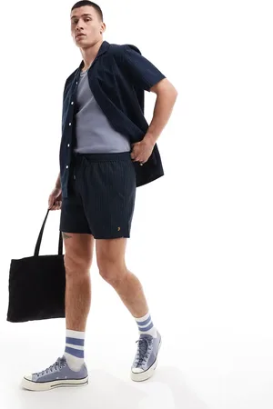 Farah Shorts med tekstur i bæk-og-bølge-stof