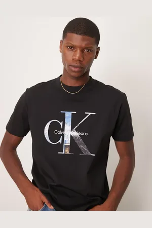 Calvin Klein Sort T-shirt med stort fotologo