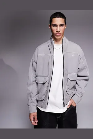 Hugo Blue Nombos - sweatshirt med gennemgående lynlås i løstsiddende pasform