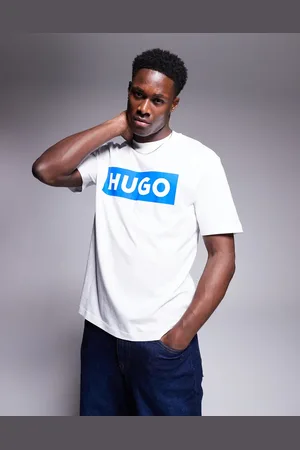 Hugo Blue Nico - T-shirt med logoprint på brystet