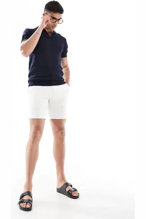 River Island Hvide shorts i vaffelstof med struktur