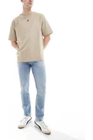 HUGO BOSS Delaware - Jeans i lys vask i slim fit-Blå