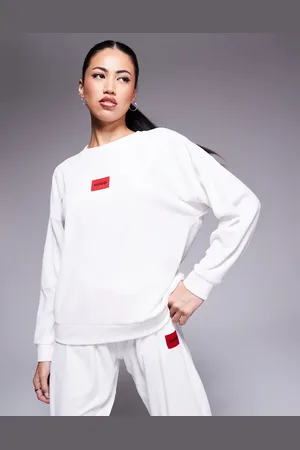 HUGO BOSS HUGO Bodywear - Neve - Råhvid hyggelig sweatshirt - Del af sæt