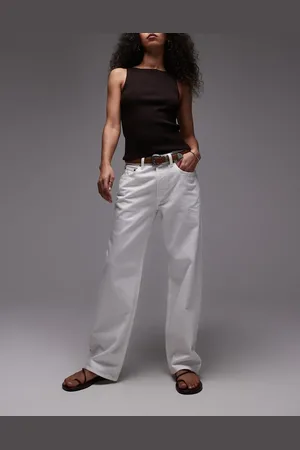 ARKET Shore - Afslappede hvide boyfriend-jeans med lav talje