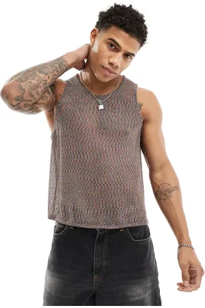 ASOS Mesh-vest i og metallisk strik