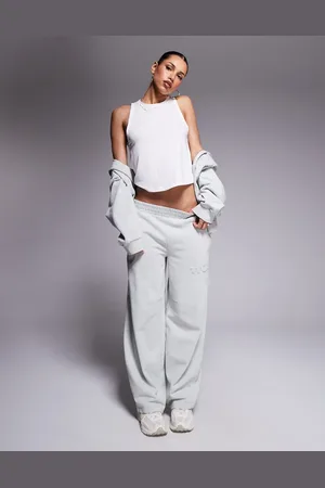 ASOS Weekend Collective - Vasket salviegrønne kraftige joggingbukser med tøndeformede ben - Del af sæt