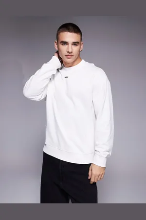 HUGO BOSS Dapocrew - Beige afslappet sweatshirt med rund hals-Rød