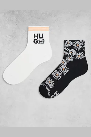 HUGO BOSS Pakke med 2 par sokker med logo- og marguerit-print-Multifarvet