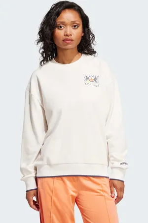 adidas Hvid sweatshirt med grafisk 