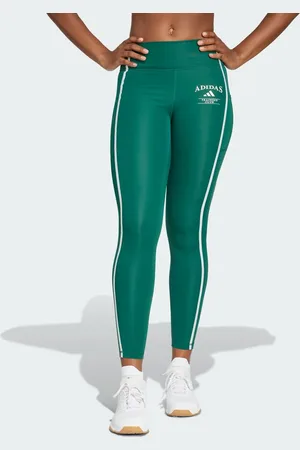 adidas Optime Heritage - Grønne leggings i fuld længde