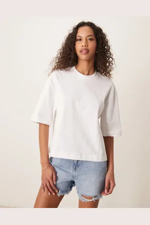 Gina Tricot T-shirt med korte ærmer i firkantet pasform