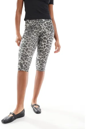 JJXX Capri-leggings med leopardprint-Multifarvet