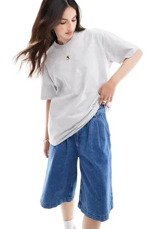 Cotton On Cotton On - Grå oversized T-shirt i firkantet pasform