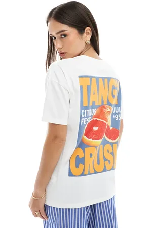 Pull&Bear Oversized T-shirt med grafisk frugtprint