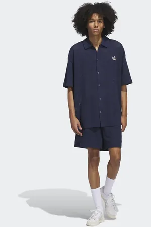 adidas Summer - Mørkeblå strikkede unisex-shorts