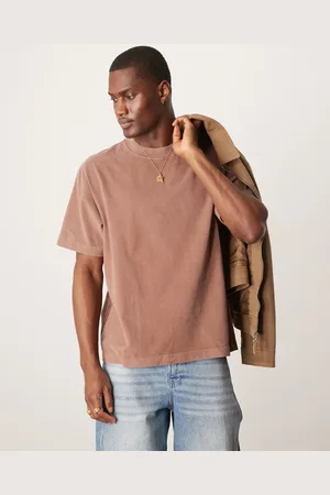 Abercrombie & Fitch Premium - Brun og forvasket T-shirt