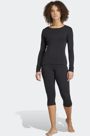 adidas Xperior Merino 260 - Sorte basisleggings i 3/4-længde