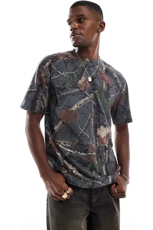 Hollister Vasket T-shirt med camouflagemønster i firkantet pasform-Grøn