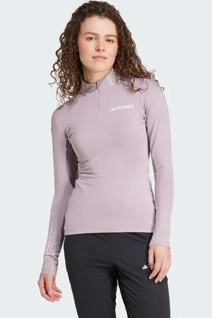 adidas Terrex Xperior - Lyselilla T-shirt med lange ærmer