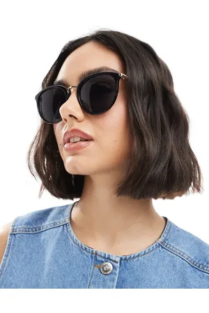 New Look Sorte runde solbriller fra