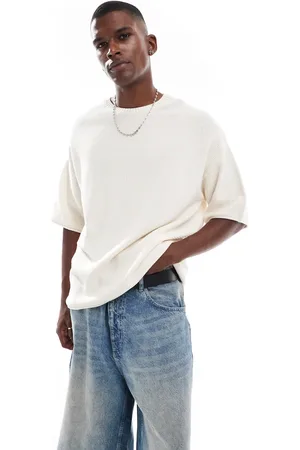 Pull&Bear Løstsiddende og strikket rå T-shirt