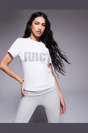 Juicy Couture T-shirt med rhinstenslogo