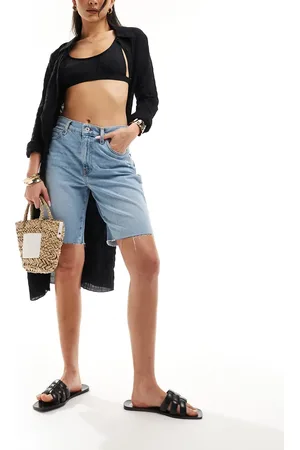 River Island Afslappede og lyseblå denimshorts med lige ben