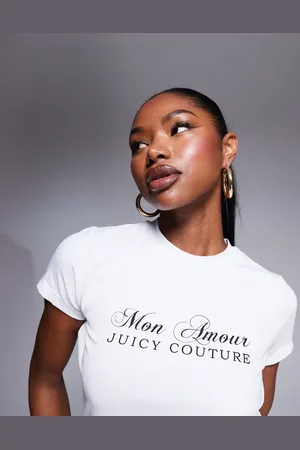 Juicy Couture Tætsiddende baby-T-shirt med 