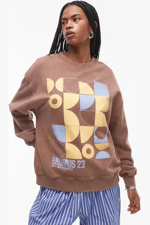 Topshop Chokoladebrun sweatshirt med 