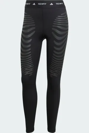 adidas Techfit Control X Rheon - Sorte leggings i 7/8-længde