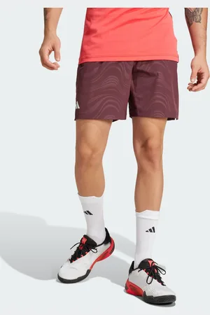 adidas Tennis Pro Climacool - Brune 7-tommer-shorts med logo-Rød