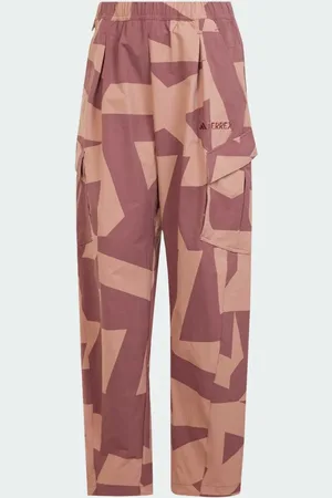 adidas Terrex Xploric - Bordeauxrøde cargobukser med print