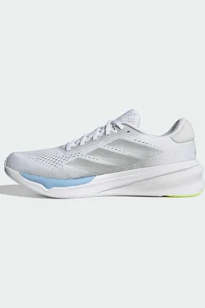 adidas Supernova Stride 2 - Hvide løbesko med sølvfarvede detaljer